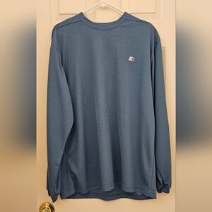 Men's Starter Blue Long Sleeve Shirt Large